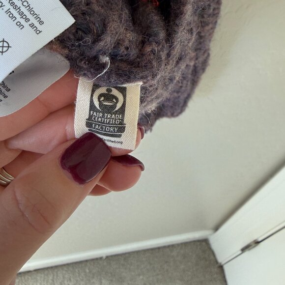 Madewell Pointelle Mock neck Pullover Sweater Heather Eggplant- - Picture 10 of 10